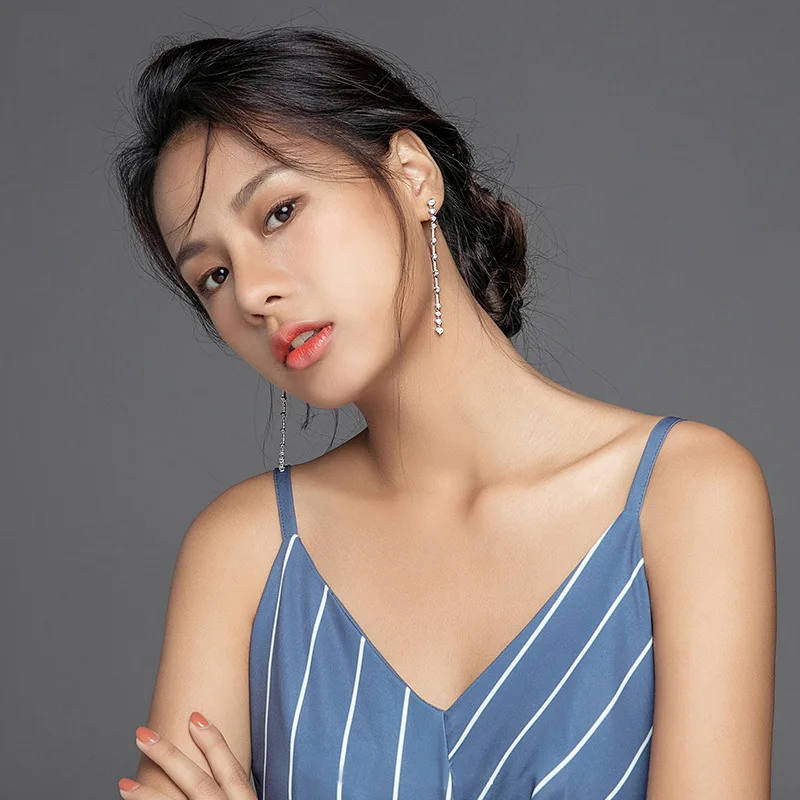 

2020 meteor new tassel earrings female simple elegant long section dinner feminine brand jewelry kpop charms Retro Exquisite