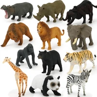 hot sale high quality puzzle learning toys 12pcspack mini simulated animals model toy figurine animal toy for children gift