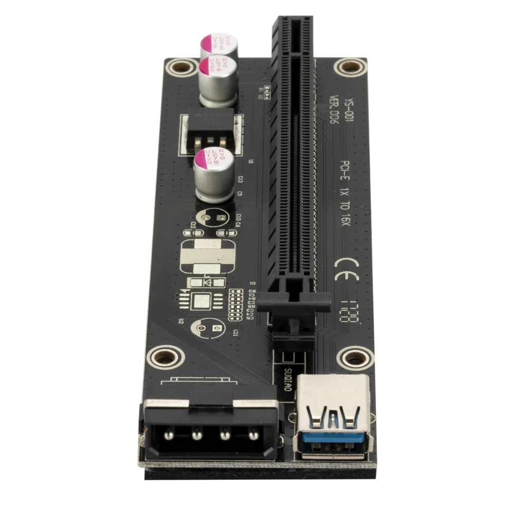 5 шт. кабель расширения карты pcie ver006 pci-e 1x до 16x Райзер sata 4-контактный usb 3 0 power для Btc