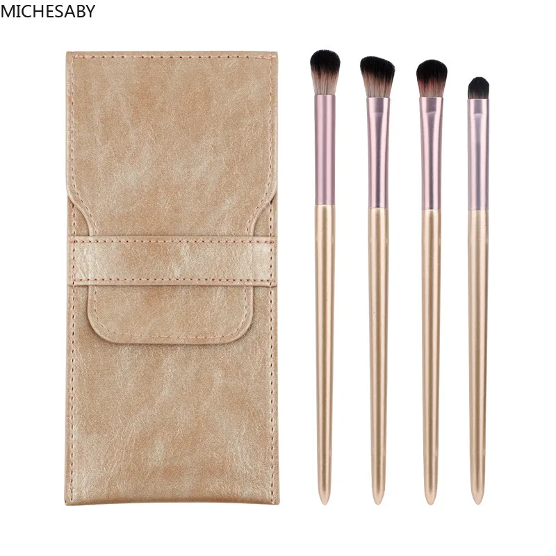 MICHESABY 4 винограда кисть для теней век портативная набор кистей макияжа смешивания