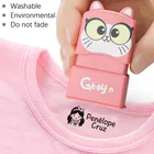 Штамп на заказ для мальчиков и девочек, самодельные игрушки для детей, наклейки с именем, штамп для студенческой одежды, не выцветает, безопасность 01