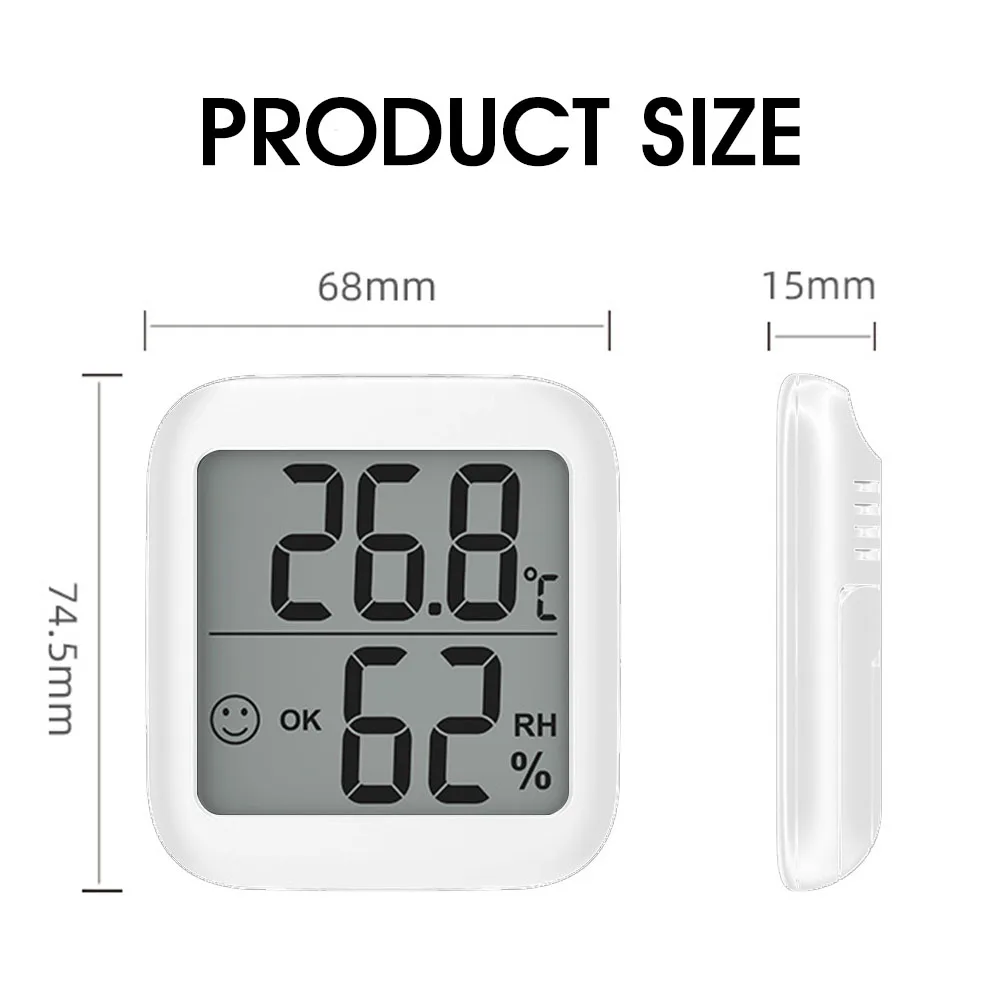 lcd digital temperature humidity meter 2 1 display electronic thermometer hygrometer indoor battery operated gauge sensor free global shipping