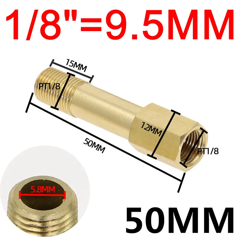 

Латунный резьбовой фитинг 1/8"-1/4"-3/8" BSPT мужской-женский 35-200 мм