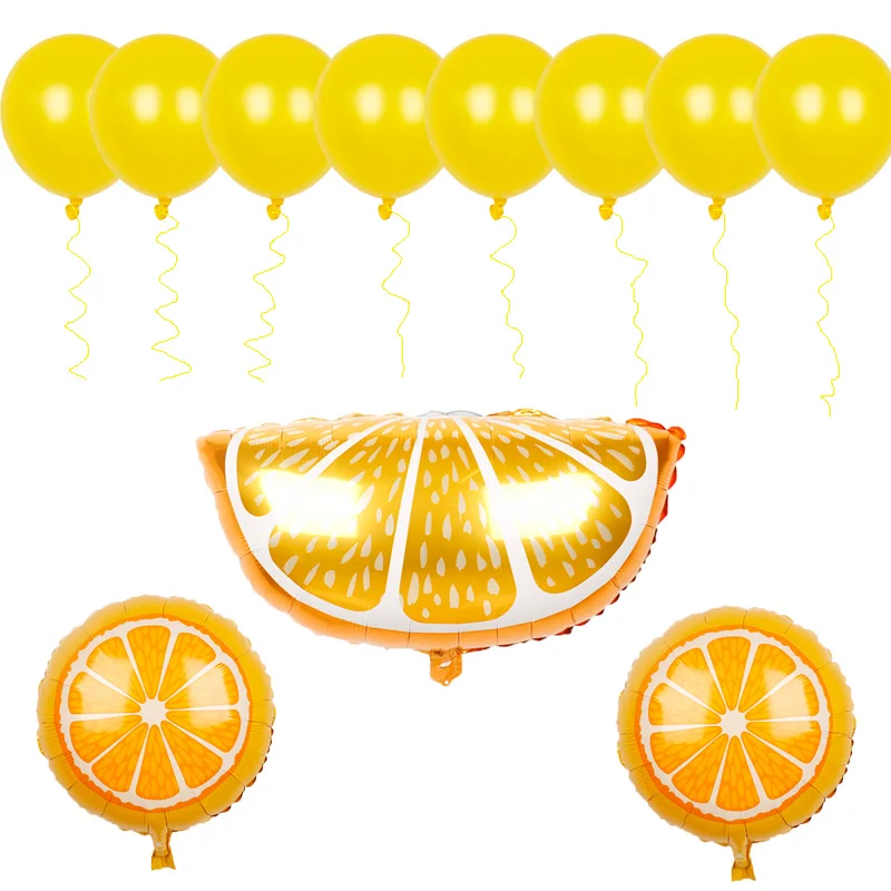 1 комплект Надувные фольгированные шары в виде тропических фруктов|Воздушные и