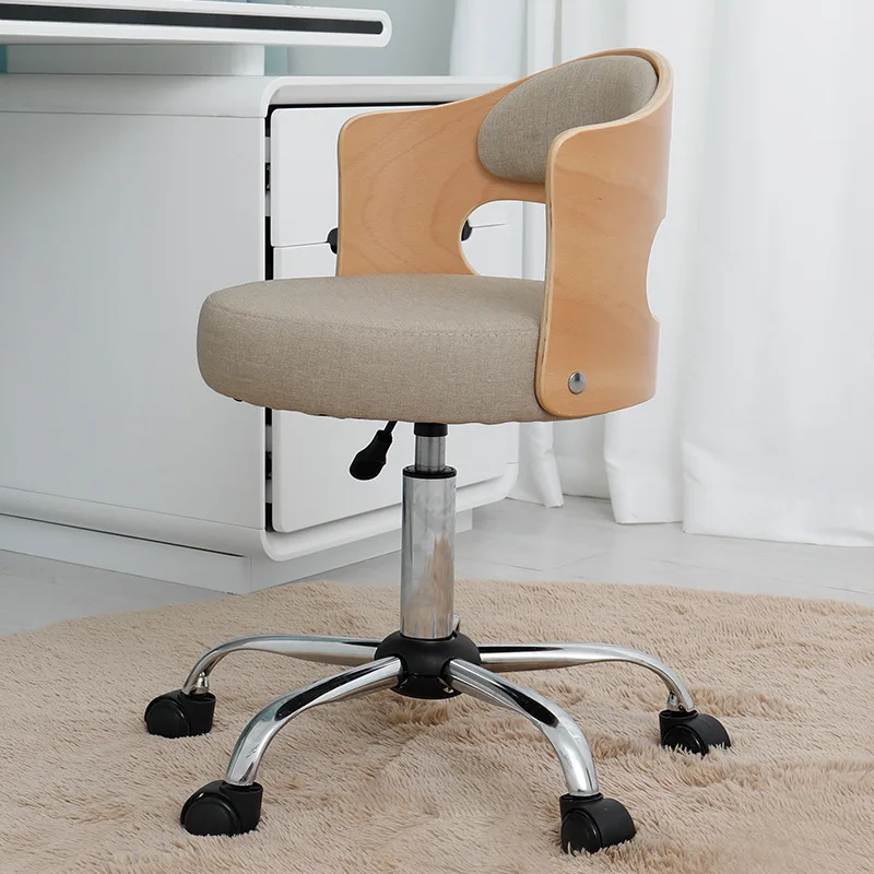 Скандинавский офисный стул из цельного дерева модный студенческий компьютерный