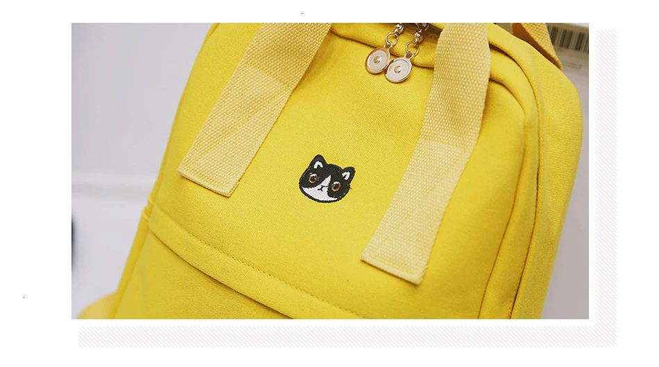TTOU, японский и корейский стиль, Harajuku, милый, вышивка, кошка, корона, холст, рюкзак, прекрасный, консервативный стиль, ранец, школьная сумка для девочек