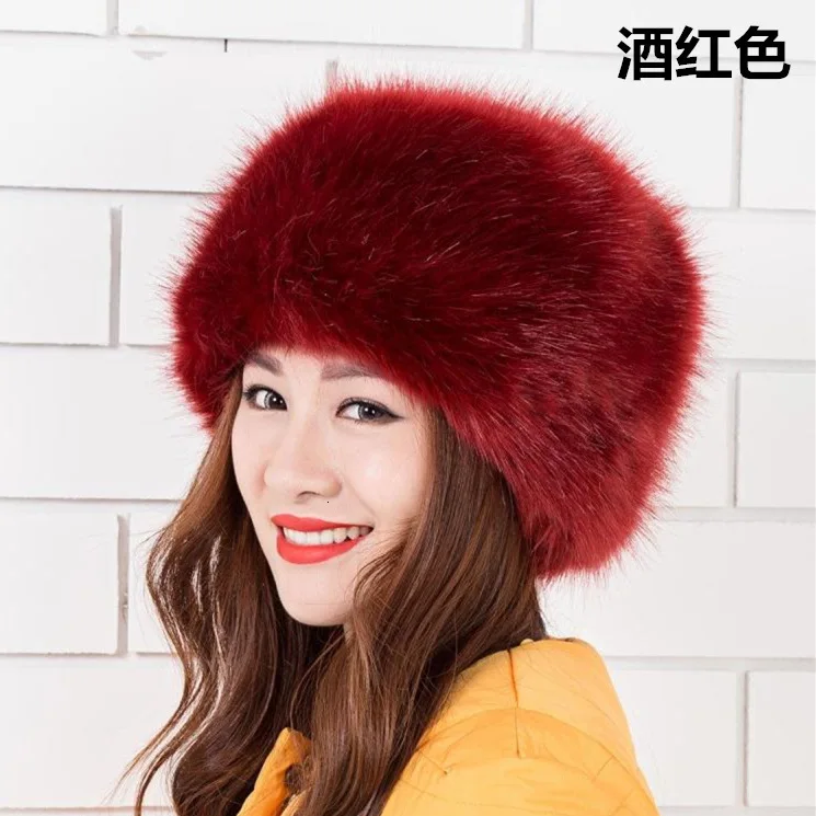 Женская зимняя шапка из натурального Лисьего меха эластичные теплые мягкие