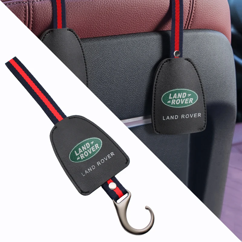 

1/2PCS Leather Car Seat Back Hanger Portable Hook For Land Rover Range Rover Velar Sport Discovery 2 3 Defender Auto Accessories