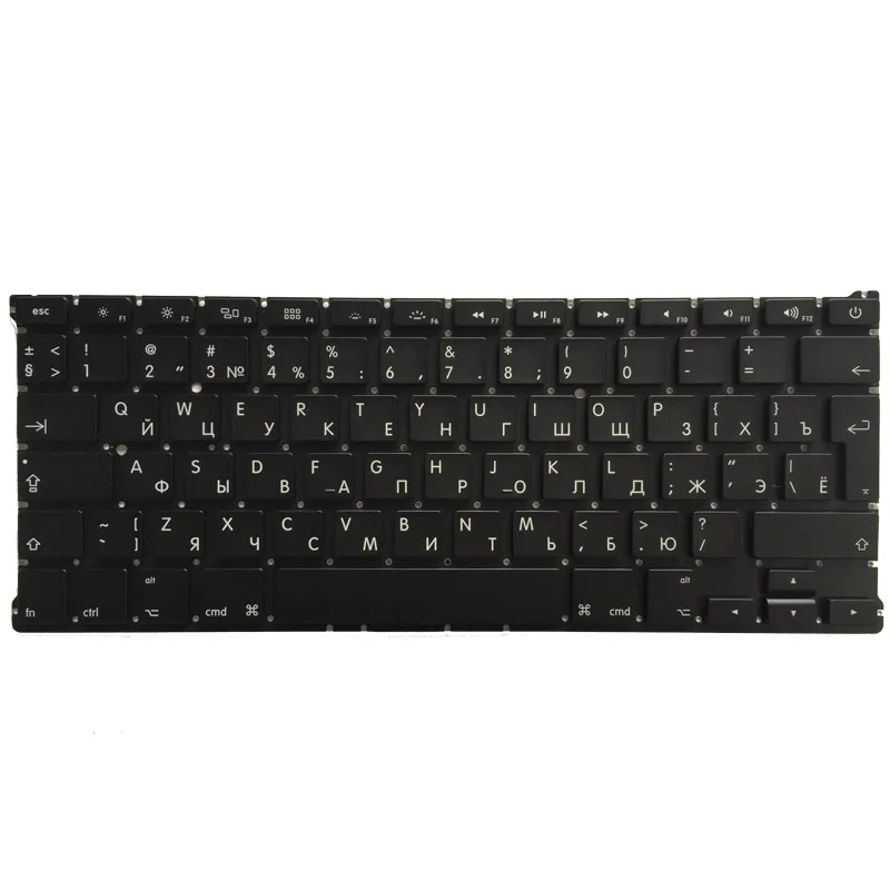 Новая русская клавиатура для Macbook Air 13 &quotA1466 A1369 с подсветкой ноутбука MD231 MD232 MC503