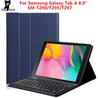 Заряжаемый чехол с клавиатурой для Samsung Galaxy Tab A 8,0 2019, чехол для телефонаT295, беспроводной Съемный Bluetooth-чехол для планшета