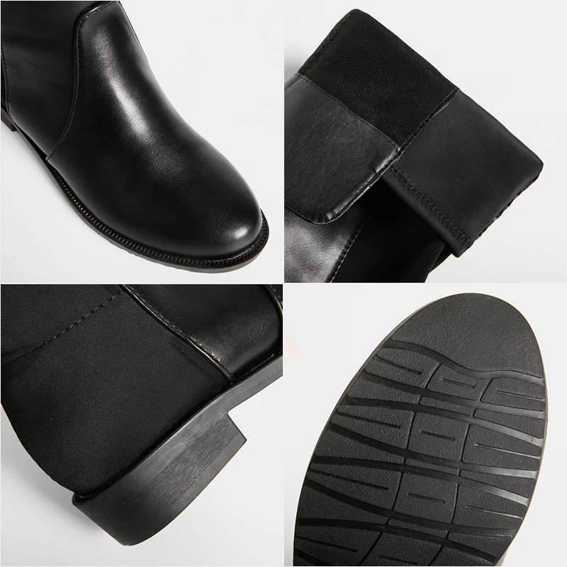 

Fashion Women PU Leather Boots Autumn Winter Knee High Boots Ladies Long Thigh High Sexy Woman Shoes Botas Mujer Feminina