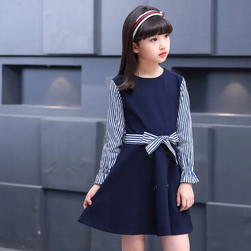 Школьная одежда коллекция 2019 года подростковое платье Одежда для девочек