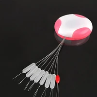 80pcs fishing bobber float transparent rubber stopper space bean connector fishing fishing line tackle accessories competition