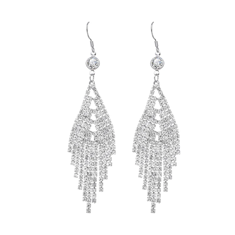 Emmaya Noble White Color Earring Women Elegant Choice Tassel Fashion Ornament In Bridal Wedding Party Exaggerated Dress-up | Украшения и