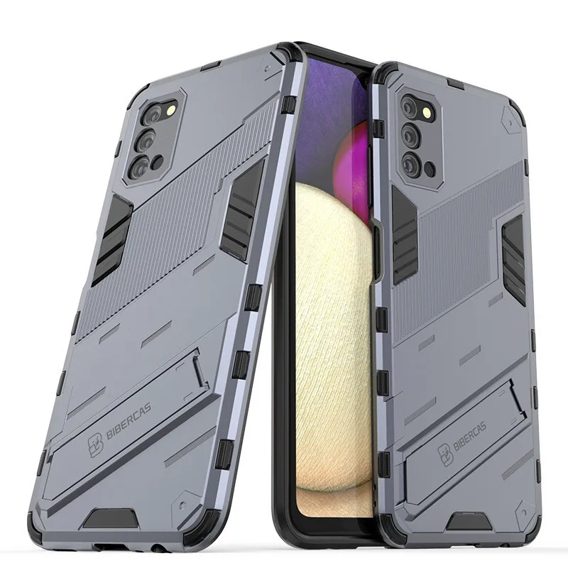 For Samsung Galaxy A03s Case For Samsung A03s A12 A22 A32 A52 A72 A02 A82 Cover PC Silicone Stand Protective Shockproof Case