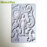 mompea gx286 mermaid shaped silicone mold cake decoration fondant cake 3d mold food grade