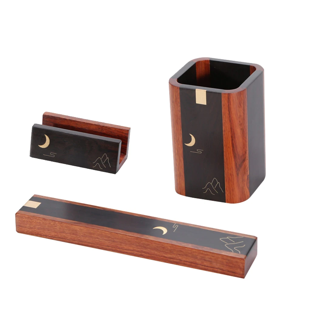 

Chinese Traditional Calligraphy Set Brush Pen Rack Card Holder Paperweights Tool