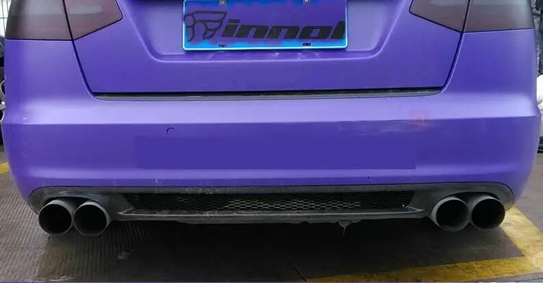 Карбоновое волокно заднего багажника для губ бампер Защита выхлопного отверстия