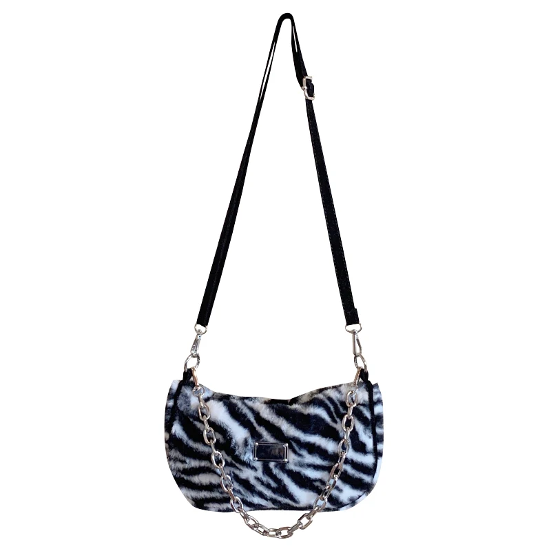 

Plush Small Crossbody Bags for Women 2021 Winter Trending Shoulder Handbags and Purses Luxury Faux Fur Underarm Bag Female