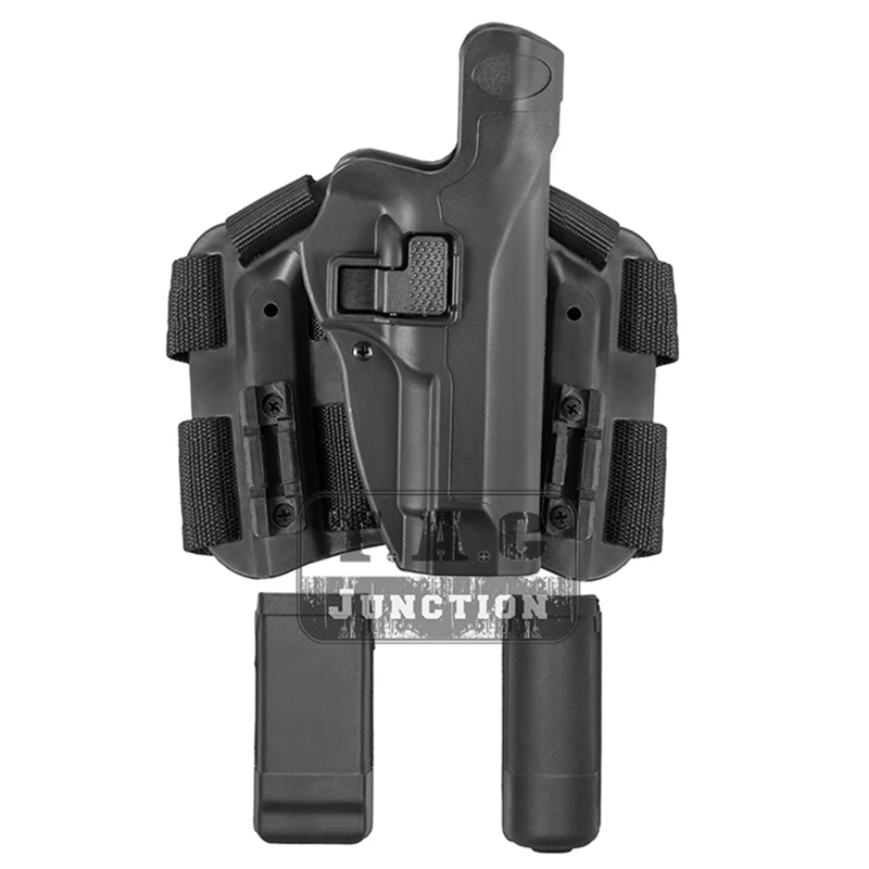 

Level 2 Serpa Right Hand Drop Leg Thigh Quick Draw Pistol Holster w/ Magazine & Flashlight Pouch For Beretta 92 96 M9 M92