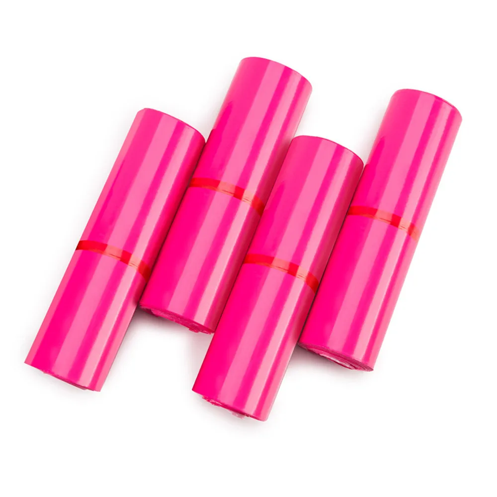 

100Pcs/Lot Rose Plastic Mailer Shipping Package Envelope Bag Self Adhesive Poly Courier Pouches Product Packaging Storage