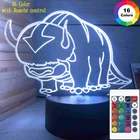 Аниме Аватар Последний Воздушный Бандер игрушка фигурки светодиодный ночсветильник мультфильм дети спальня ночсветильник Аватар 3d лампа детский подарок