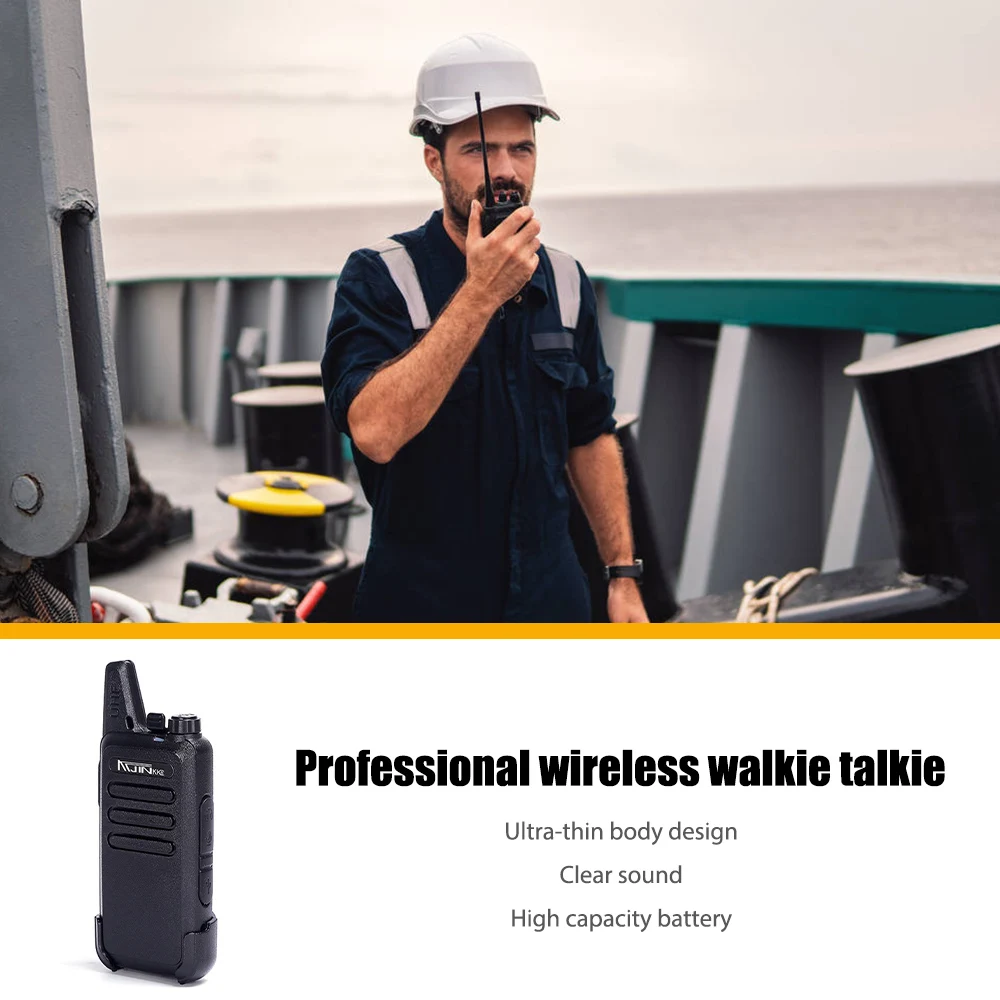 

Wireless Walkie Talkies Mini Ultral Slim Super Clear Sound Take Back Clip Walkie Talkies for Hotel Home KTV Security