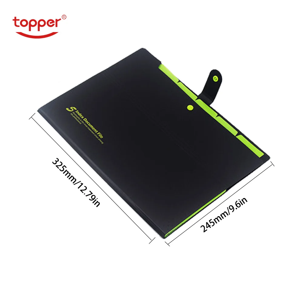 6 pckets папка из полипропилена эластичная закрывающаяся расширяющийся кошелек