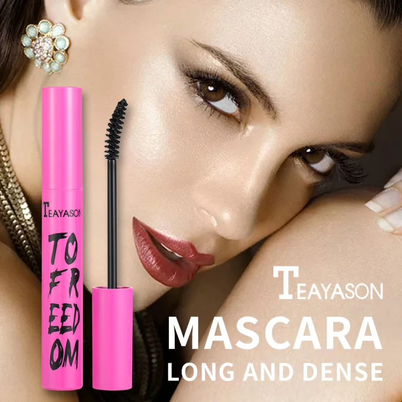 

TEAYASON Mascara Black Natural Slender Curly Long Lasting Mascara Waterproof Anti-Sweat Eyelash Lash Makeup Cosmetics TSLM1