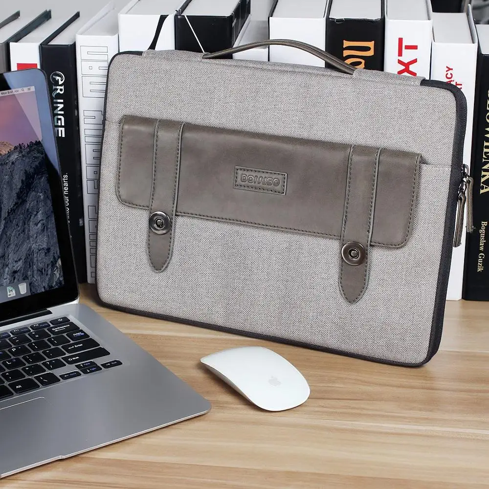 14 inch laptop sleeve case unique computer handbag pouch cover notebook bag for 14 lenovo hp acer asus dell grey free global shipping