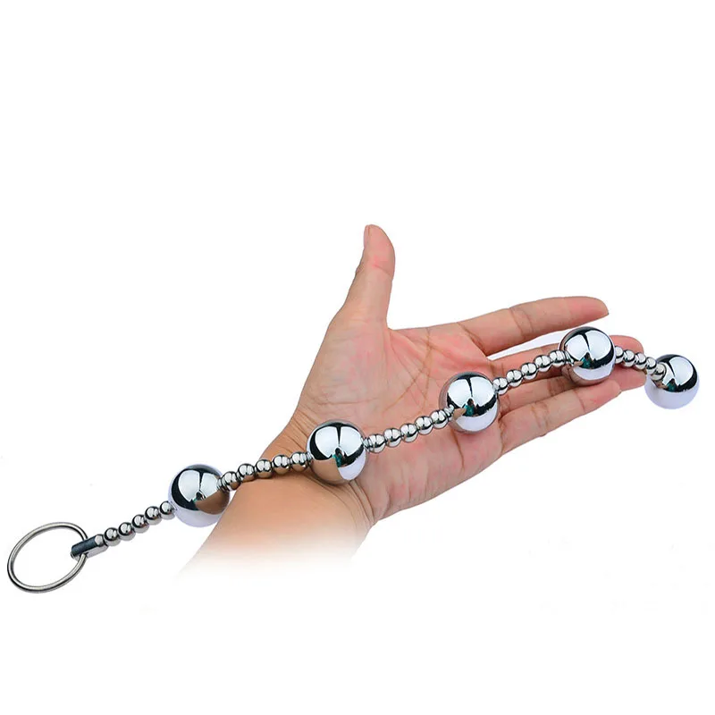 Длинная Анальная пробка Металлические анальные шарики расширитель массаж