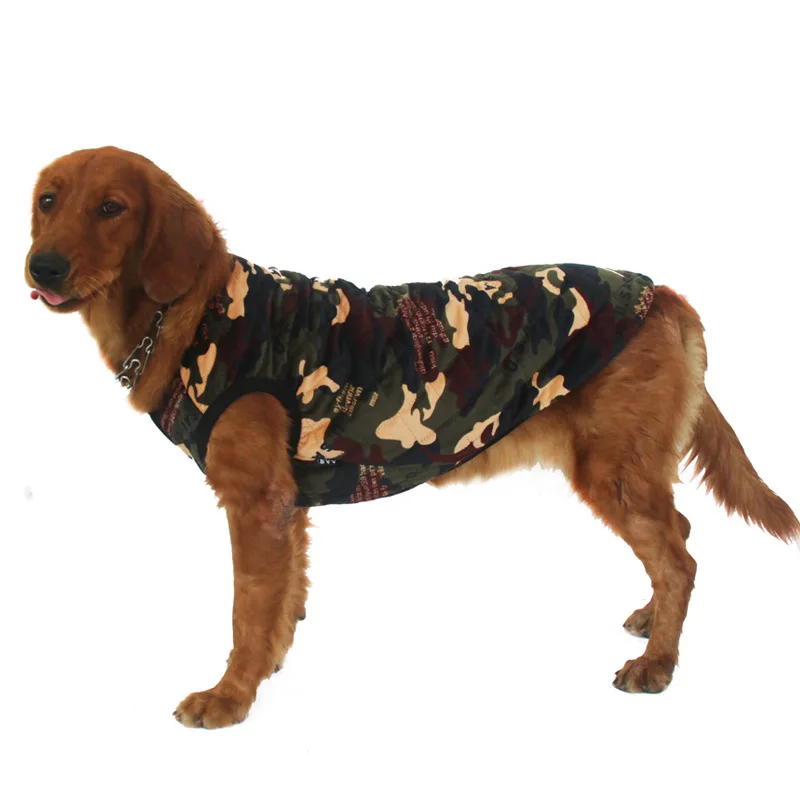 Жилет для собак зимняя одежда больших Куртки золотистый ретривер плюшевая