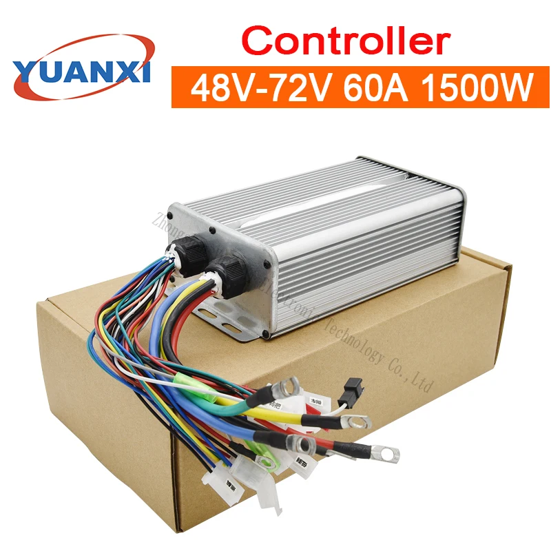 Бесшумный контроллер синусоидальной волны для электромобиля 48 В/60 в/72 в 60 А 1500 Вт