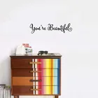 Наклейки на стену виниловые с надписью You Are Beautiful, 1 шт.