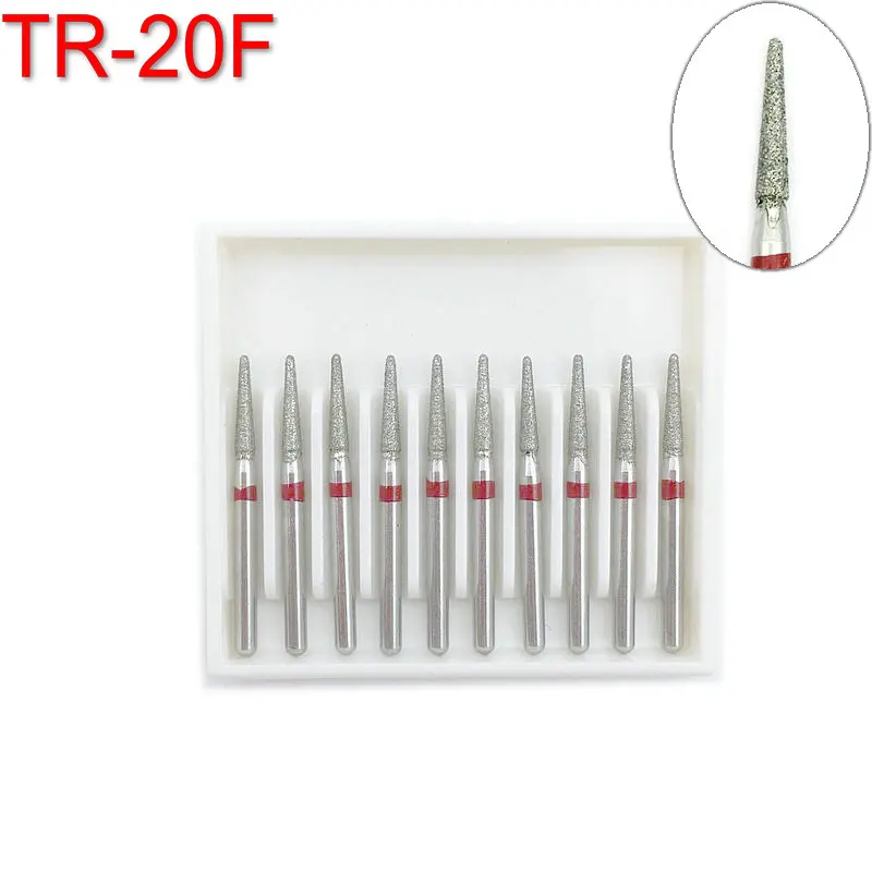 10 шт. Стоматологические алмазные Буры бурильные сверла для высокоскоростного