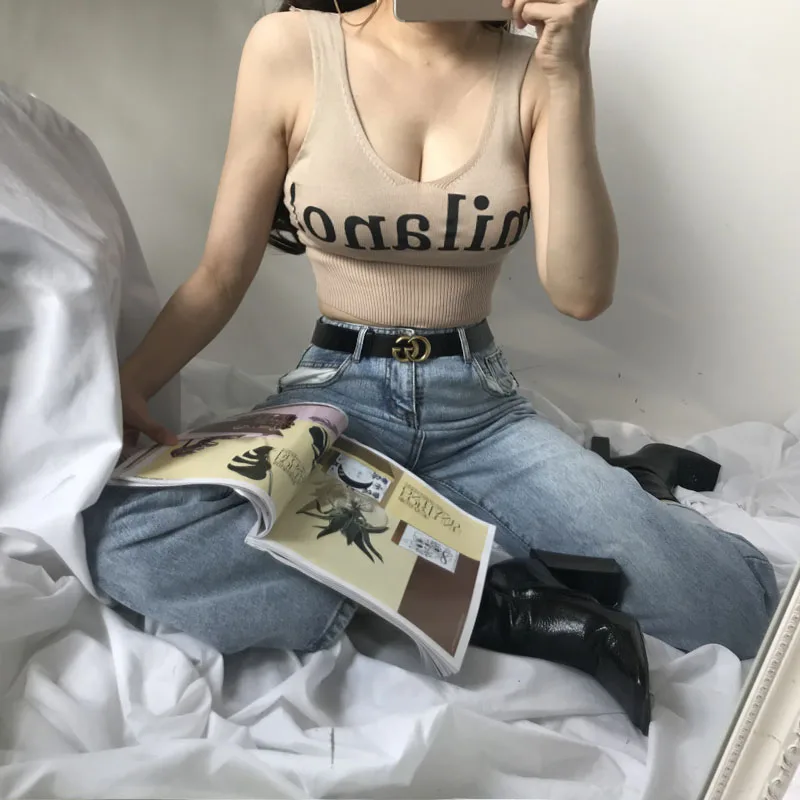 Женские вязаные сексуальные топы с v образным вырезом и надписью milano! Женский