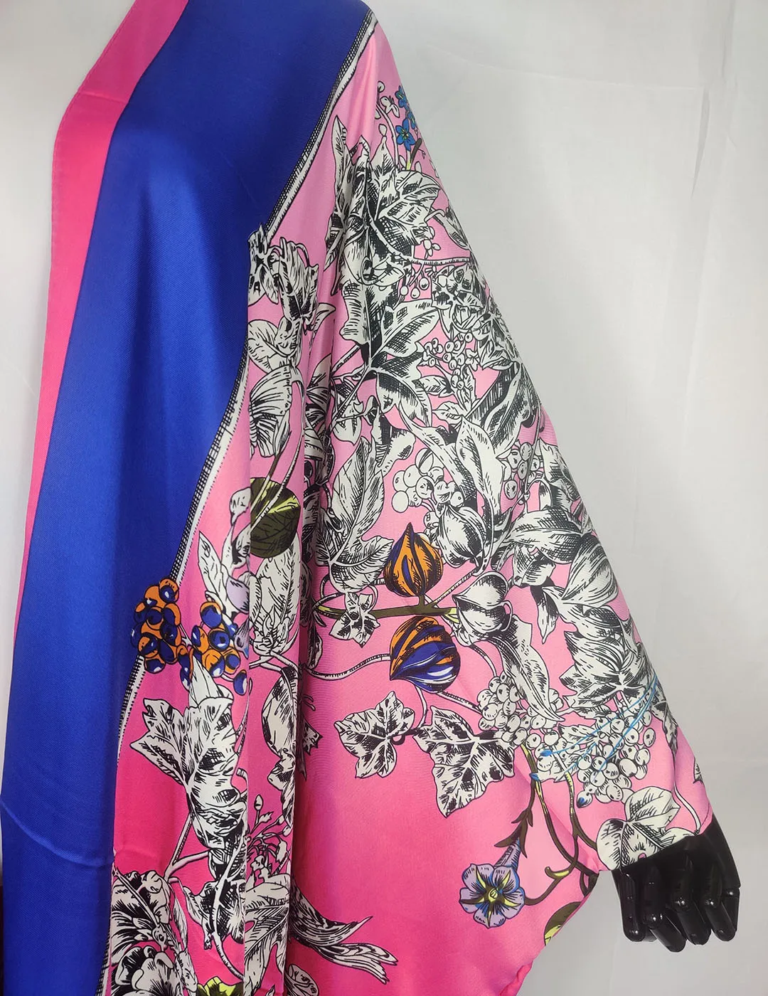 Европейский Летний Пляжный богемный шелковый длинный кардиган одежда для