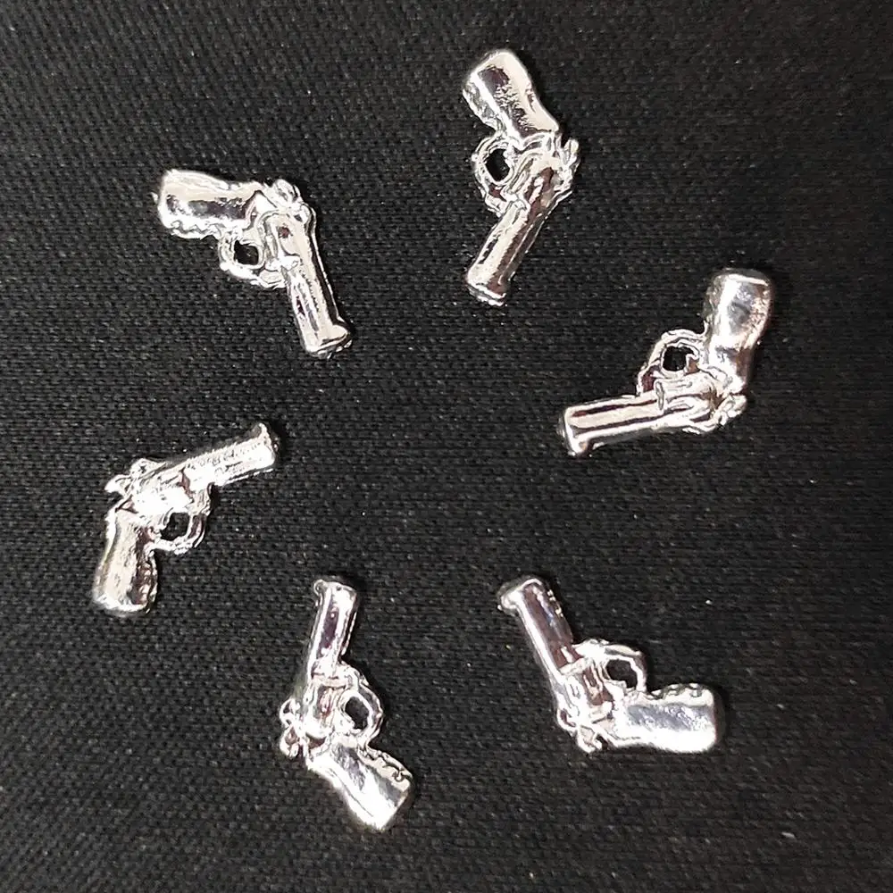 40 шт. металлические гвоздики для нейл-арта украшения ногтей серебряный стимпанк