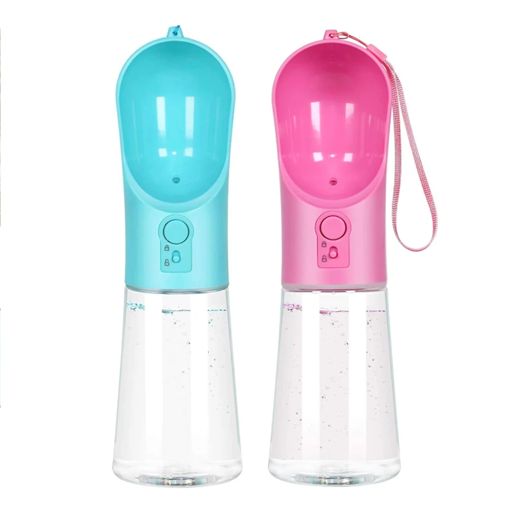 

400ml Pet Dog Water Bottle Portable One-key Lock Drinking Water Feeder For Dogs Cats Water Bowl For Outdoor Travel Pet Supplies
