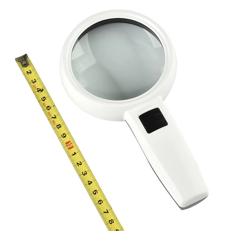 Увеличительное стекло 8X 30X с подсветкой ручная Лупа двумя большими линзами