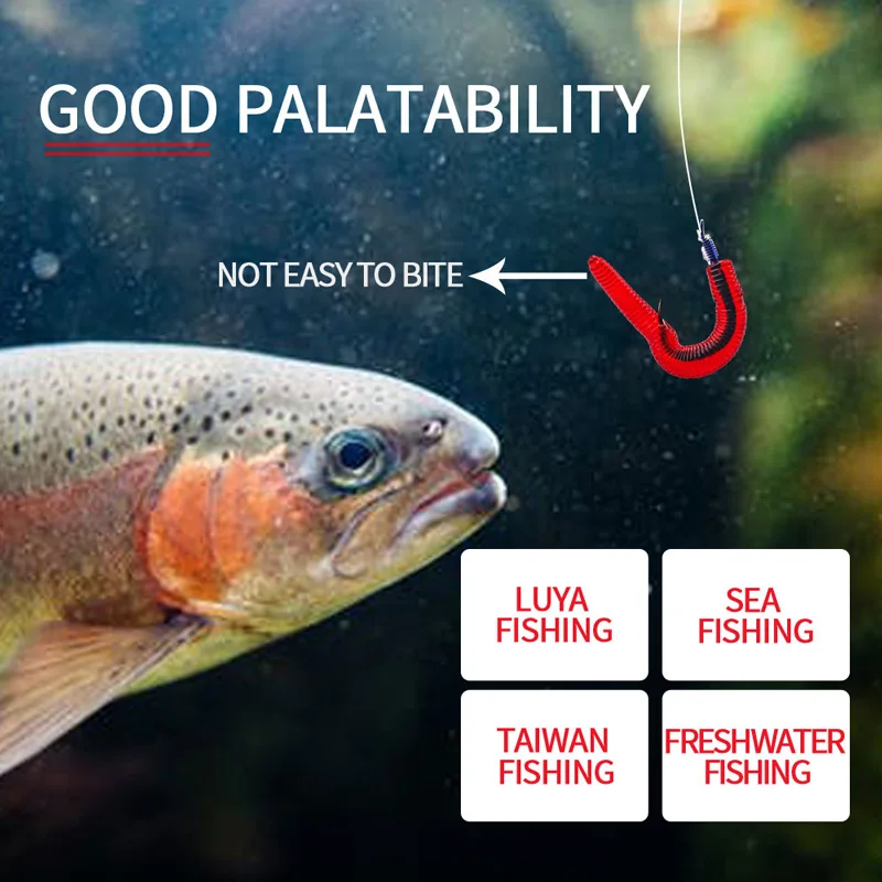 100 шт./лот искусственные дождевые черви приманка для рыбной ловли 3 5 см мягкие