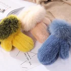 Брендовые модные зимние женские перчатки ZDFURS *, перчатки из 100% натурального меха норки, вязаные варежки, плотные теплые меховые перчатки и варежки