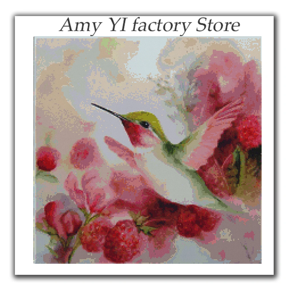 Full Square/Round Drill 5D DIY Diamond Painting Cross Stitch &quot Blue Hummingbird&quot 3D Embroidery Mosaic Home Decor Gifts HCR | Дом и сад