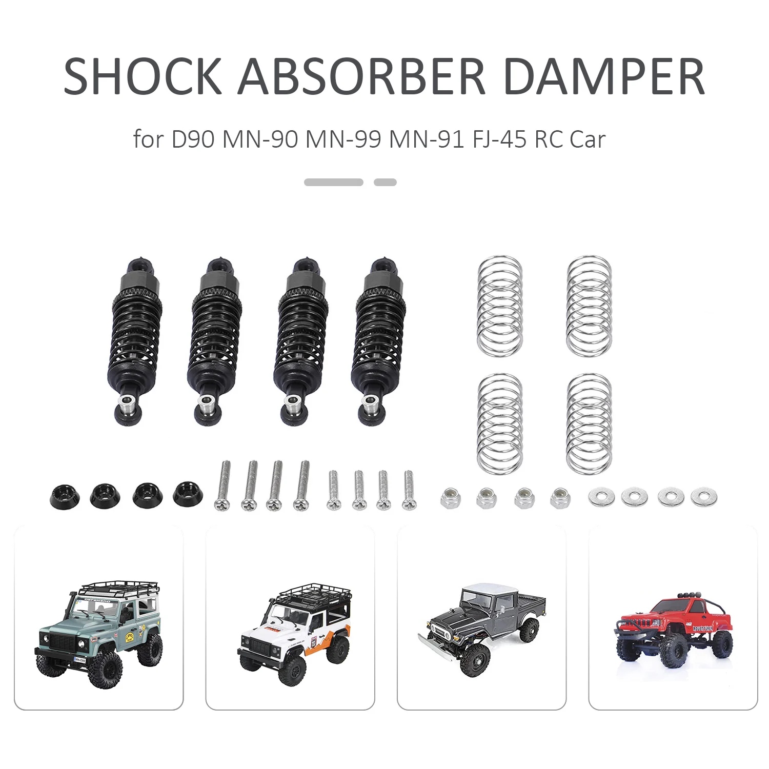 Металлический амортизатор из алюминиевого сплава для автомобиля D90 MN 90 99 91 FJ 45 RC
