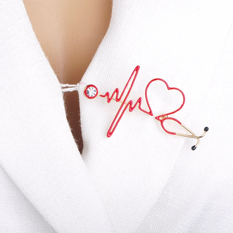 Женская эмалированная блузка с электрокардиограммой | Украшения и аксессуары