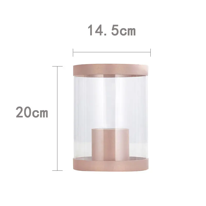 

Transparent Flower Gift Box Mini Round Bouquet Boxes Rose Flower Bouquet Flower Wrapping Paper Mother'S Day Wedding Gift Box