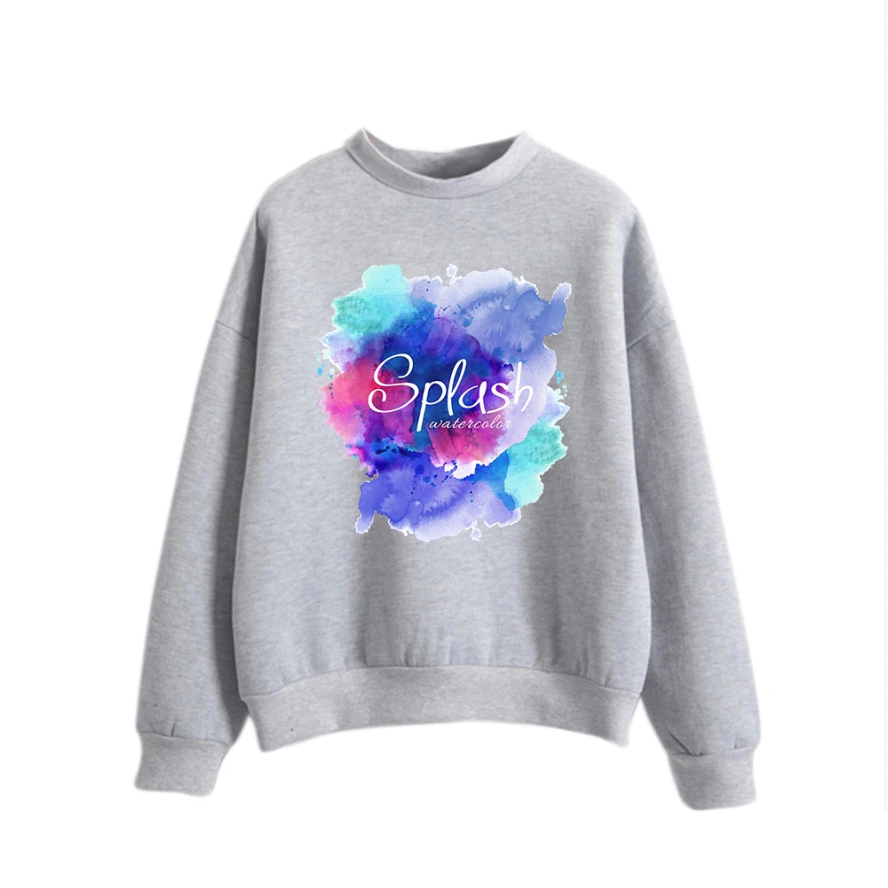 

Autumn Winter Men/Women Neutral 100% cotton Watercolor Print Sweatshirts Harajuku fashion Hooded Hoodies Pullovers