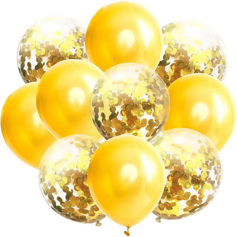 

14pcs/lot Mixed Rose Gold Balloon Confetti Set Birthday Party Balloon Air Ball Wedding Birthday Ballon Decor Baloon DIY