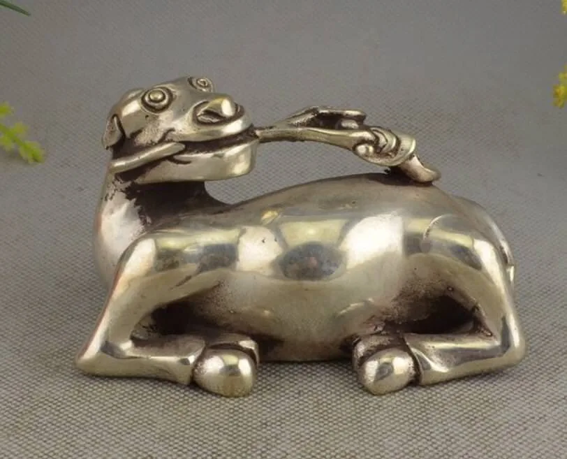 Китайская фэншуй Серебряная Статуэтка зодиака счастливой Овцы козы