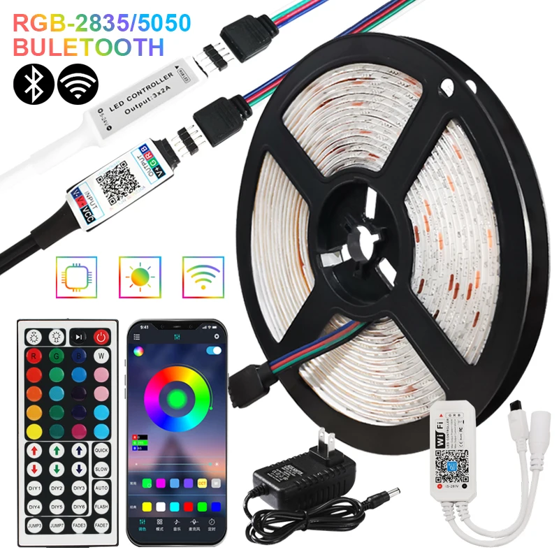 

Водонепроницаемая гибкая светодиодная лента RGB 5050 SMD2835, 12 В постоянного тока